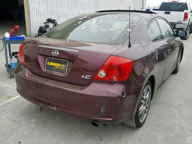 JTKDE177770197697 - 2007 TOYOTA SCION TC BURGUNDY photo 4