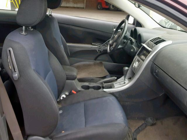 JTKDE177770197697 - 2007 TOYOTA SCION TC BURGUNDY photo 5