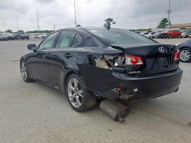 JTHBK262795102577 - 2009 LEXUS IS 250 BLACK photo 3