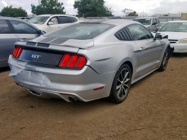 1FA6P8CF4H5214255 - 2017 FORD MUSTANG GT SILVER photo 4