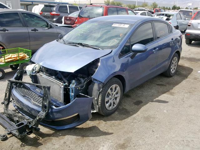 KNADM4A30G6667810 - 2016 KIA RIO LX BLUE photo 2