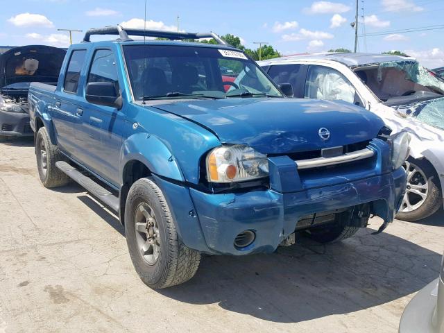 1N6ED27T34C480574 - 2004 NISSAN FRONTIER C BLUE photo 1