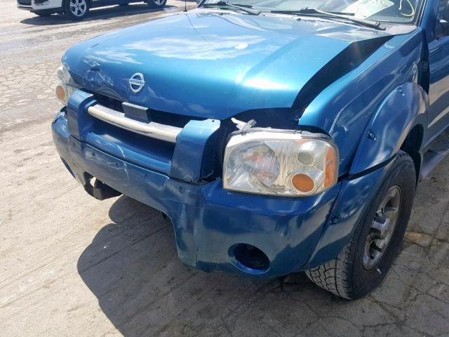 1N6ED27T34C480574 - 2004 NISSAN FRONTIER C BLUE photo 9