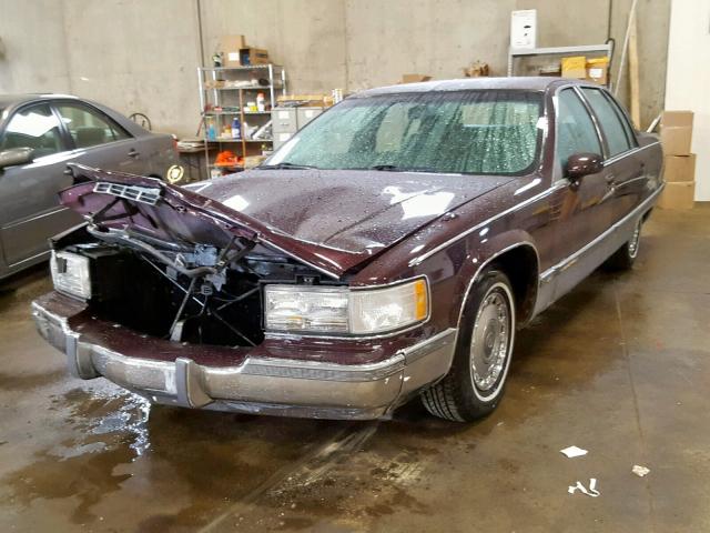 1G6DW5276PR713937 - 1993 CADILLAC FLEETWOOD MAROON photo 2