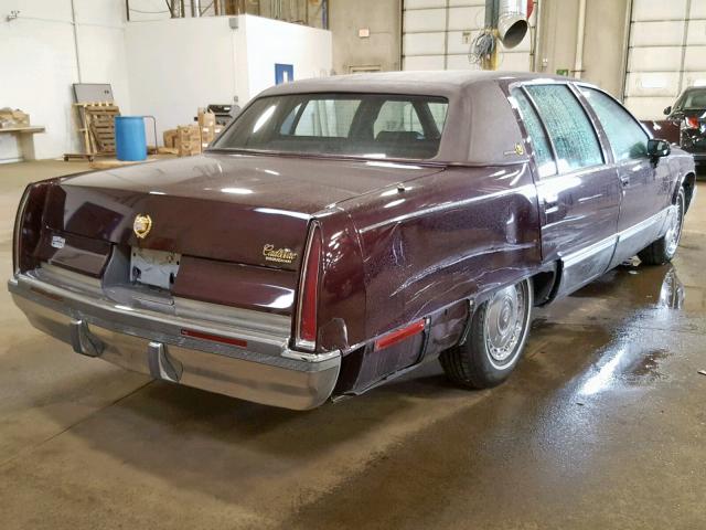 1G6DW5276PR713937 - 1993 CADILLAC FLEETWOOD MAROON photo 4