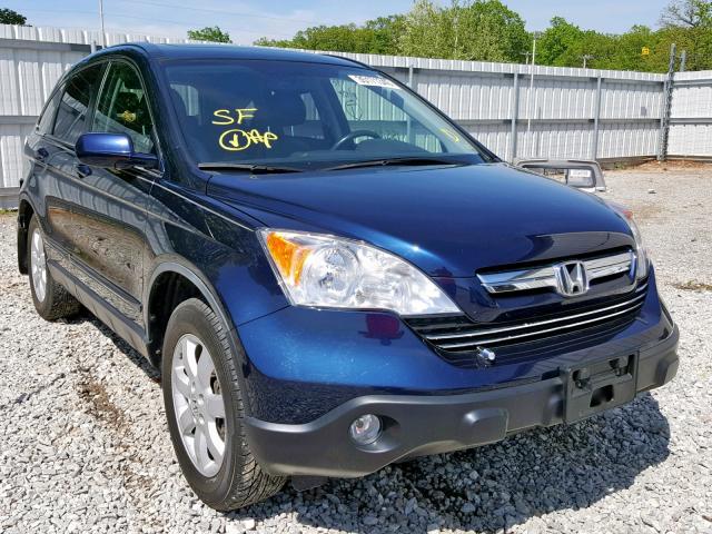 JHLRE48757C003716 - 2007 HONDA CR-V EXL BLUE photo 1