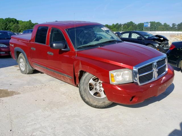 1D7HW48N27S128401 - 2007 DODGE DAKOTA QUA RED photo 1