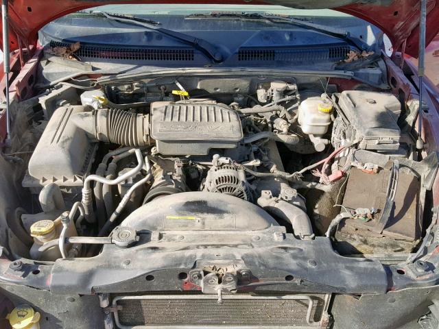 1D7HW48N27S128401 - 2007 DODGE DAKOTA QUA RED photo 7