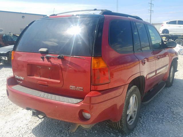 1GKDT13S222129168 - 2002 GMC ENVOY RED photo 4