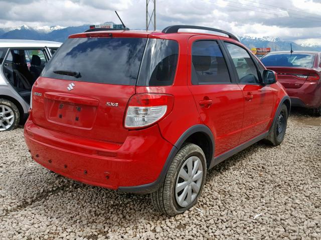 JS2YA5A31A6300902 - 2010 SUZUKI SX4 RED photo 4