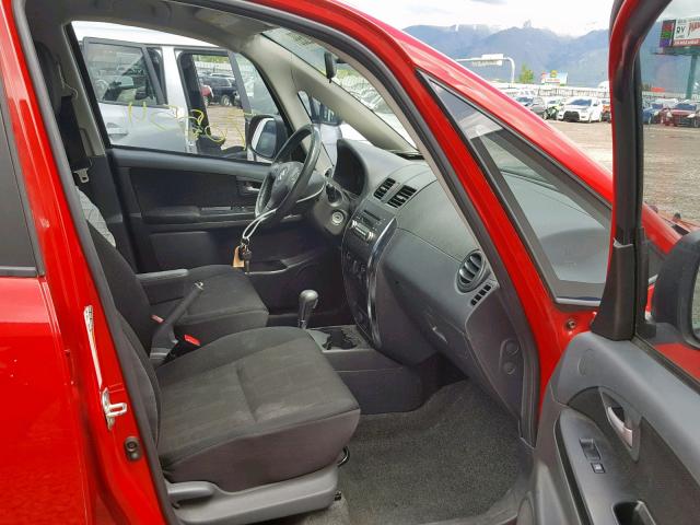 JS2YA5A31A6300902 - 2010 SUZUKI SX4 RED photo 5