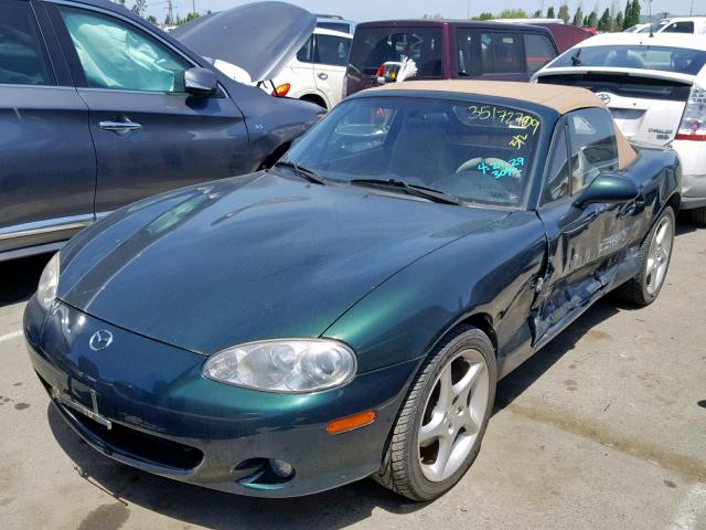 JM1NB353710202159 - 2001 MAZDA MX-5 MIATA GREEN photo 2