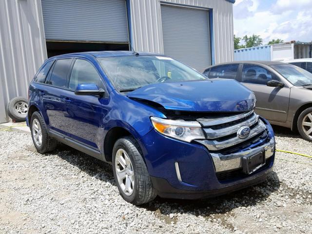 2FMDK4JC6DBB87157 - 2013 FORD EDGE SEL BLUE photo 1