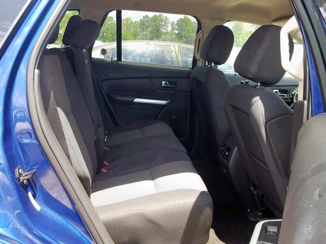 2FMDK4JC6DBB87157 - 2013 FORD EDGE SEL BLUE photo 6