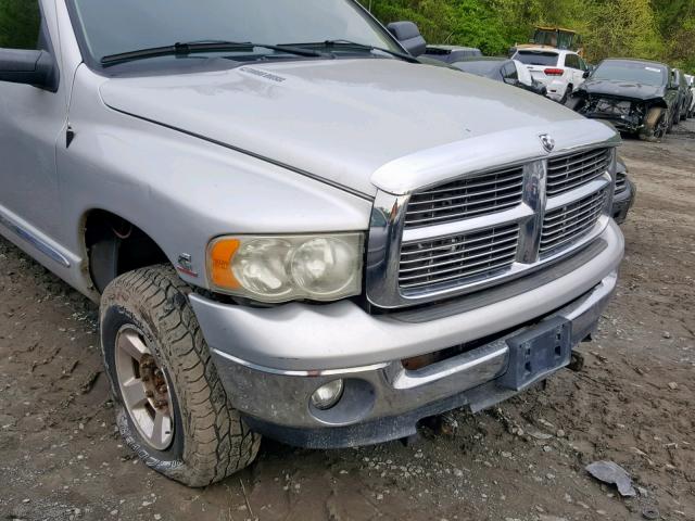 3D3KS28C85G701134 - 2005 DODGE RAM 2500 S SILVER photo 9