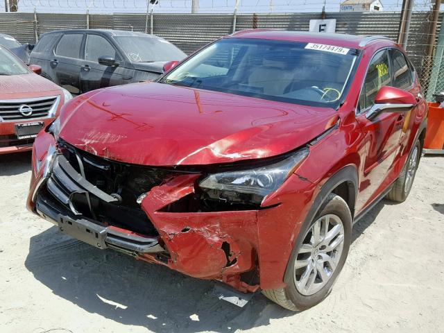 JTJYARBZ8F2007255 - 2015 LEXUS NX 200T RED photo 2