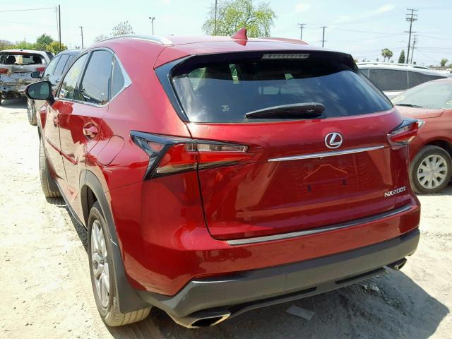 JTJYARBZ8F2007255 - 2015 LEXUS NX 200T RED photo 3