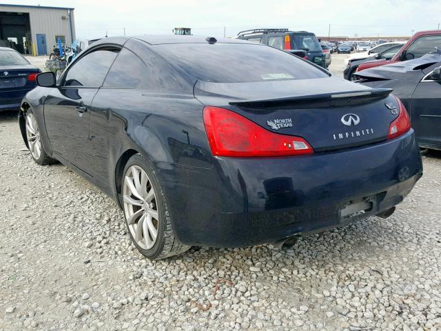 JNKCV64E89M600440 - 2009 INFINITI G37 BASE BLACK photo 3