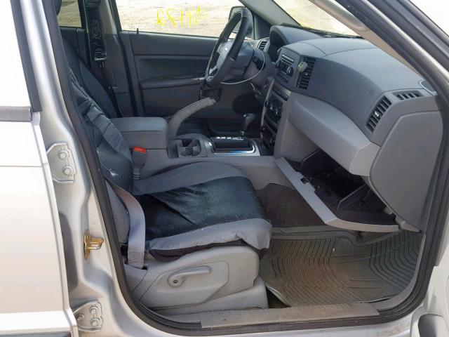 1J8GR48K77C593312 - 2007 JEEP GRAND CHER GRAY photo 5