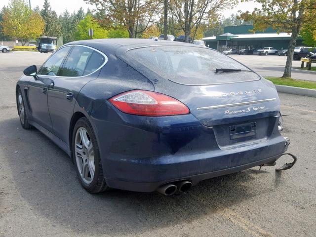 WP0AD2A70CL045183 - 2012 PORSCHE PANAMERA S BLUE photo 3