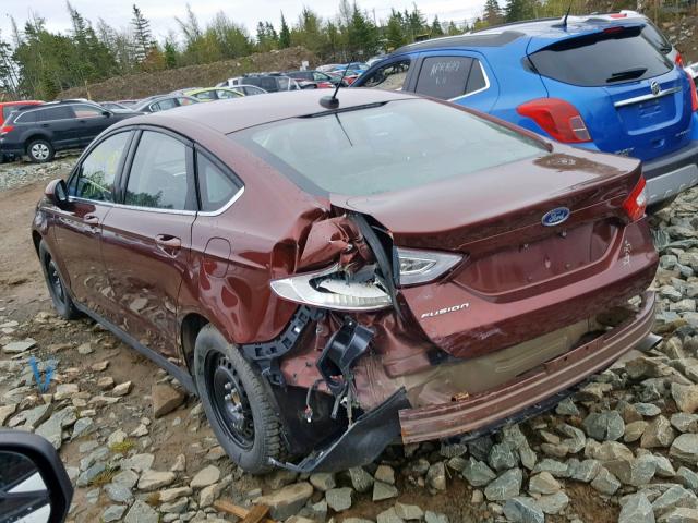 3FA6P0G75GR168080 - 2016 FORD FUSION S BURGUNDY photo 3