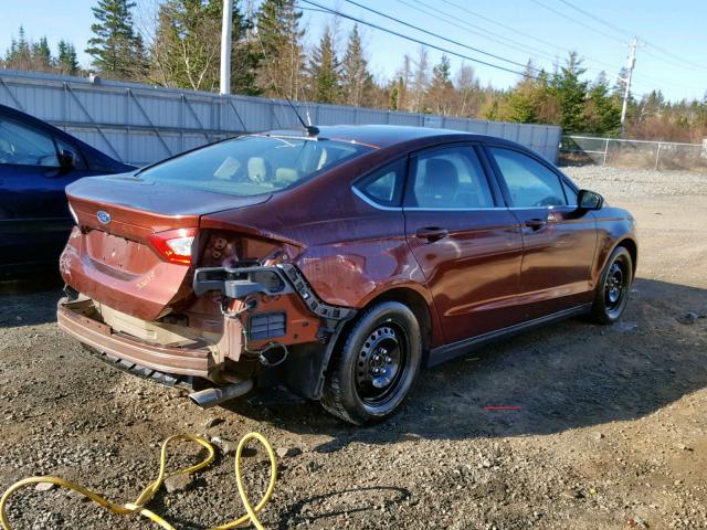 3FA6P0G75GR168080 - 2016 FORD FUSION S BURGUNDY photo 4