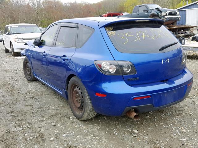 JM1BK344281818028 - 2008 MAZDA 3 HATCHBAC BLUE photo 3