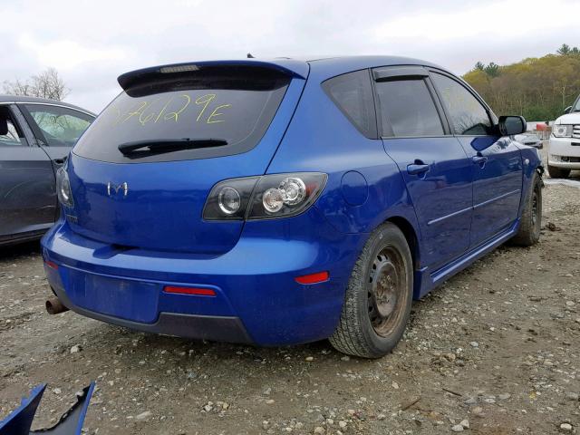 JM1BK344281818028 - 2008 MAZDA 3 HATCHBAC BLUE photo 4