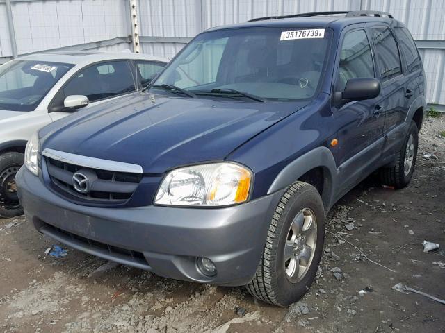 4F2CU08182KM37766 - 2002 MAZDA TRIBUTE LX BLUE photo 2