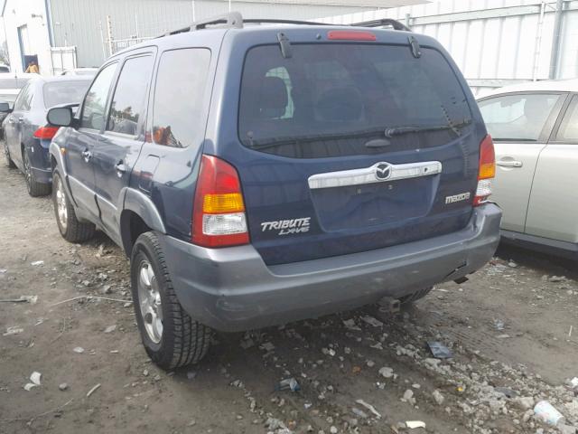 4F2CU08182KM37766 - 2002 MAZDA TRIBUTE LX BLUE photo 3