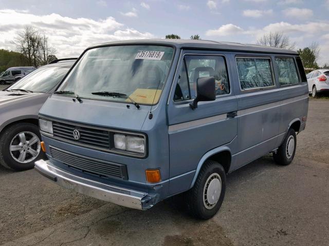 WV2YB0259GH022856 - 1986 VOLKSWAGEN VANAGON BU BLUE photo 2