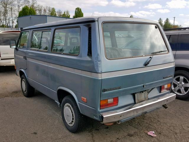 WV2YB0259GH022856 - 1986 VOLKSWAGEN VANAGON BU BLUE photo 3