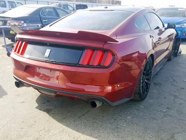 1FA6P8CF5F5314717 - 2015 FORD MUSTANG GT RED photo 4