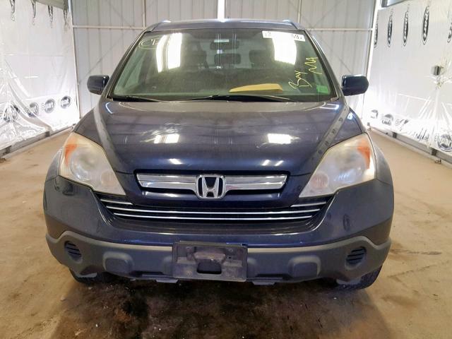 JHLRE48787C078619 - 2007 HONDA CR-V EXL BLUE photo 9