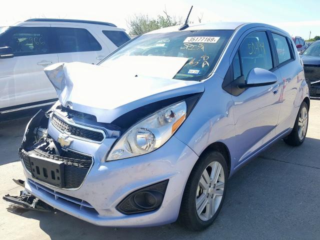 KL8CD6S99EC501273 - 2014 CHEVROLET SPARK 1LT BLUE photo 2