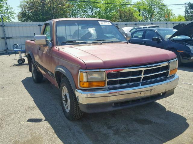 1B7FL26X8NS593023 - 1992 DODGE DAKOTA RED photo 1