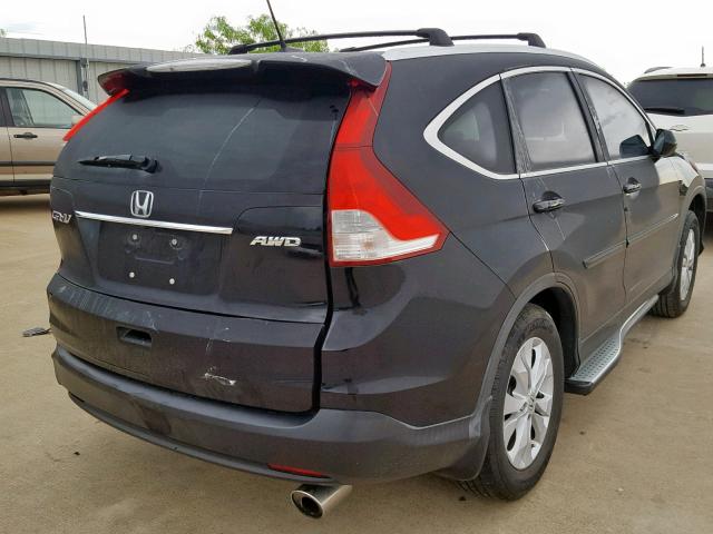 2HKRM4H77CH613387 - 2012 HONDA CR-V EXL BLACK photo 4