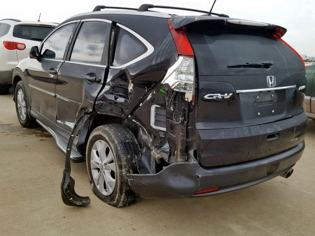 2HKRM4H77CH613387 - 2012 HONDA CR-V EXL BLACK photo 9