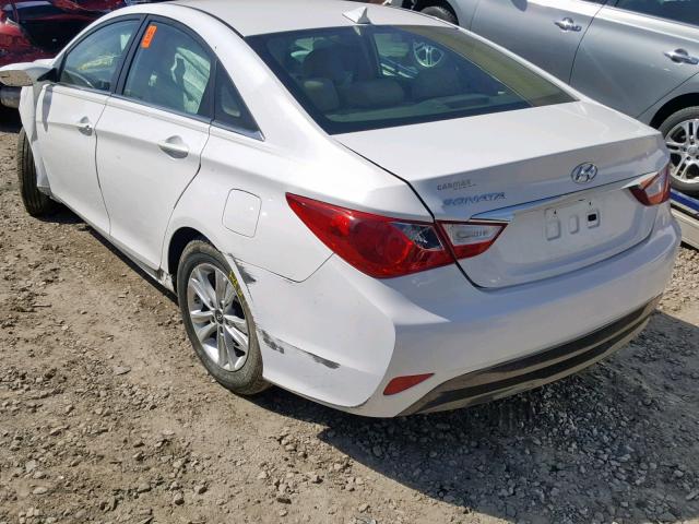 5NPEB4AC7EH886148 - 2014 HYUNDAI SONATA GLS WHITE photo 3