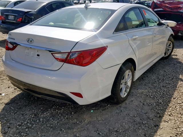 5NPEB4AC7EH886148 - 2014 HYUNDAI SONATA GLS WHITE photo 4