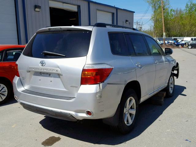 5TDJK3EHXAS037196 - 2010 TOYOTA HIGHLANDER SILVER photo 4