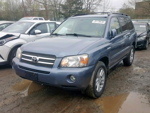 JTEEW21A960008125 - 2006 TOYOTA HIGHLANDER BLUE photo 2