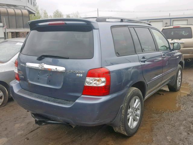 JTEEW21A960008125 - 2006 TOYOTA HIGHLANDER BLUE photo 4