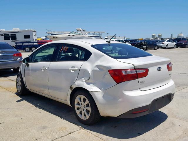 KNADM4A33F6504468 - 2015 KIA RIO LX WHITE photo 3