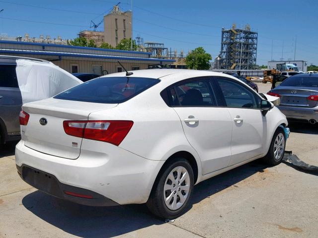 KNADM4A33F6504468 - 2015 KIA RIO LX WHITE photo 4