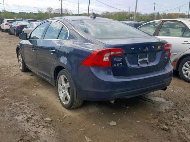 YV1622FSXC2045636 - 2012 VOLVO S60 T5 BLUE photo 3