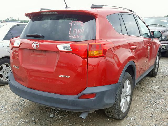 2T3YFREV8FW215267 - 2015 TOYOTA RAV4 LIMIT RED photo 4