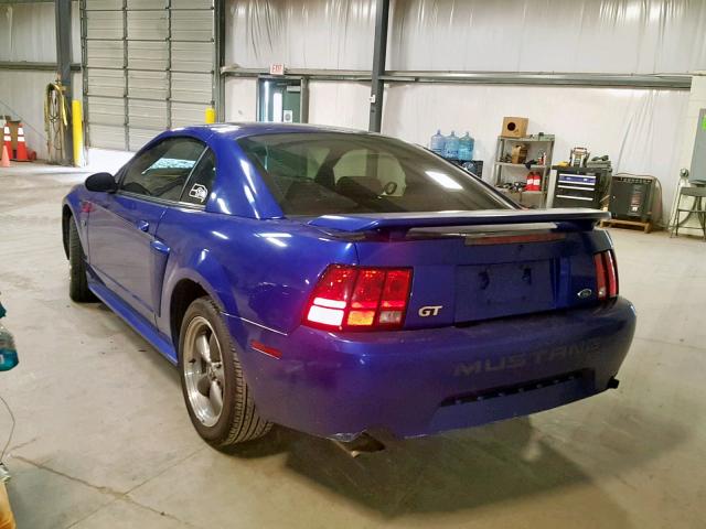 1FAFP42X53F352411 - 2003 FORD MUSTANG GT BLUE photo 3