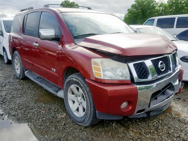 5N1AA08A46N732847 - 2006 NISSAN ARMADA SE RED photo 1