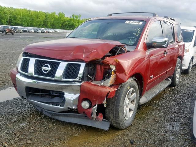 5N1AA08A46N732847 - 2006 NISSAN ARMADA SE RED photo 2